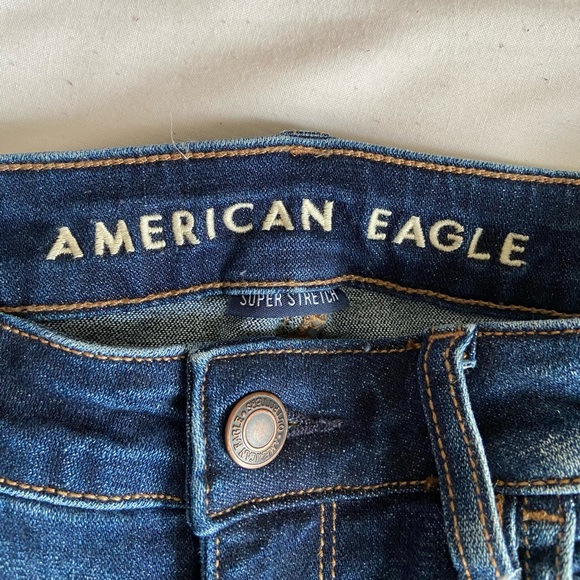 american eagle - dark blue highest rise jeggings + super stretch - Picture 3 of 4